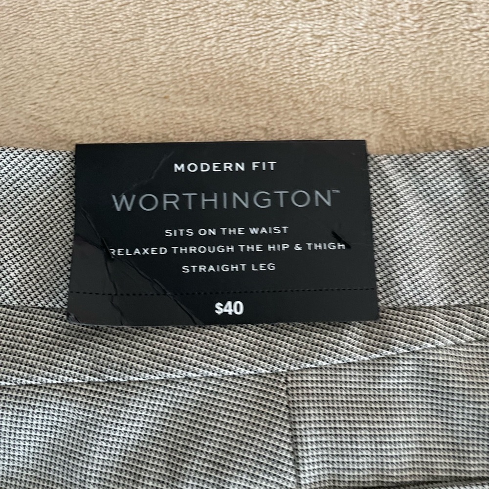 Worthington Modern Fit Relaxed Straight Leg Pants - Size I6P - Picture 12 of 13